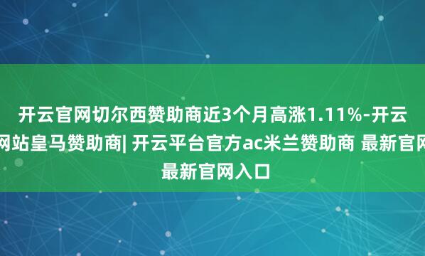 开云官网切尔西赞助商近3个月高涨1.11%-开云平台网站皇马赞助商| 开云平台官方ac米兰赞助商 最新官网入口