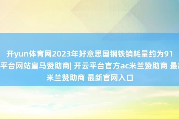 开yun体育网2023年好意思国钢铁销耗量约为9100吨-开云平台网站皇马赞助商| 开云平台官方ac米兰赞助商 最新官网入口