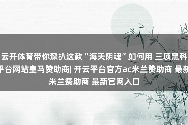 云开体育带你深扒这款“海天阴魂”如何用 三项黑科技 -开云平台网站皇马赞助商| 开云平台官方ac米兰赞助商 最新官网入口