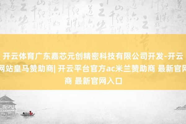 开云体育广东嘉芯元创精密科技有限公司开发-开云平台网站皇马赞助商| 开云平台官方ac米兰赞助商 最新官网入口