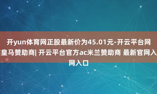 开yun体育网正股最新价为45.01元-开云平台网站皇马赞助商| 开云平台官方ac米兰赞助商 最新官网入口