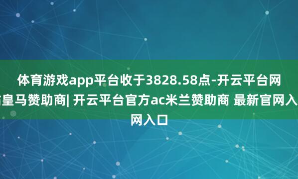 体育游戏app平台收于3828.58点-开云平台网站皇马赞助商| 开云平台官方ac米兰赞助商 最新官网入口